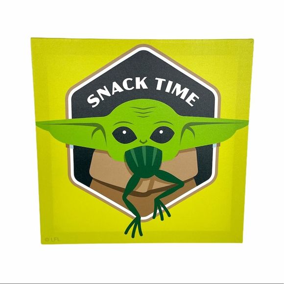 Star Wars Baby Yoda Snack Time Picture, 11.75x11.75 - Picture 4 of 4
